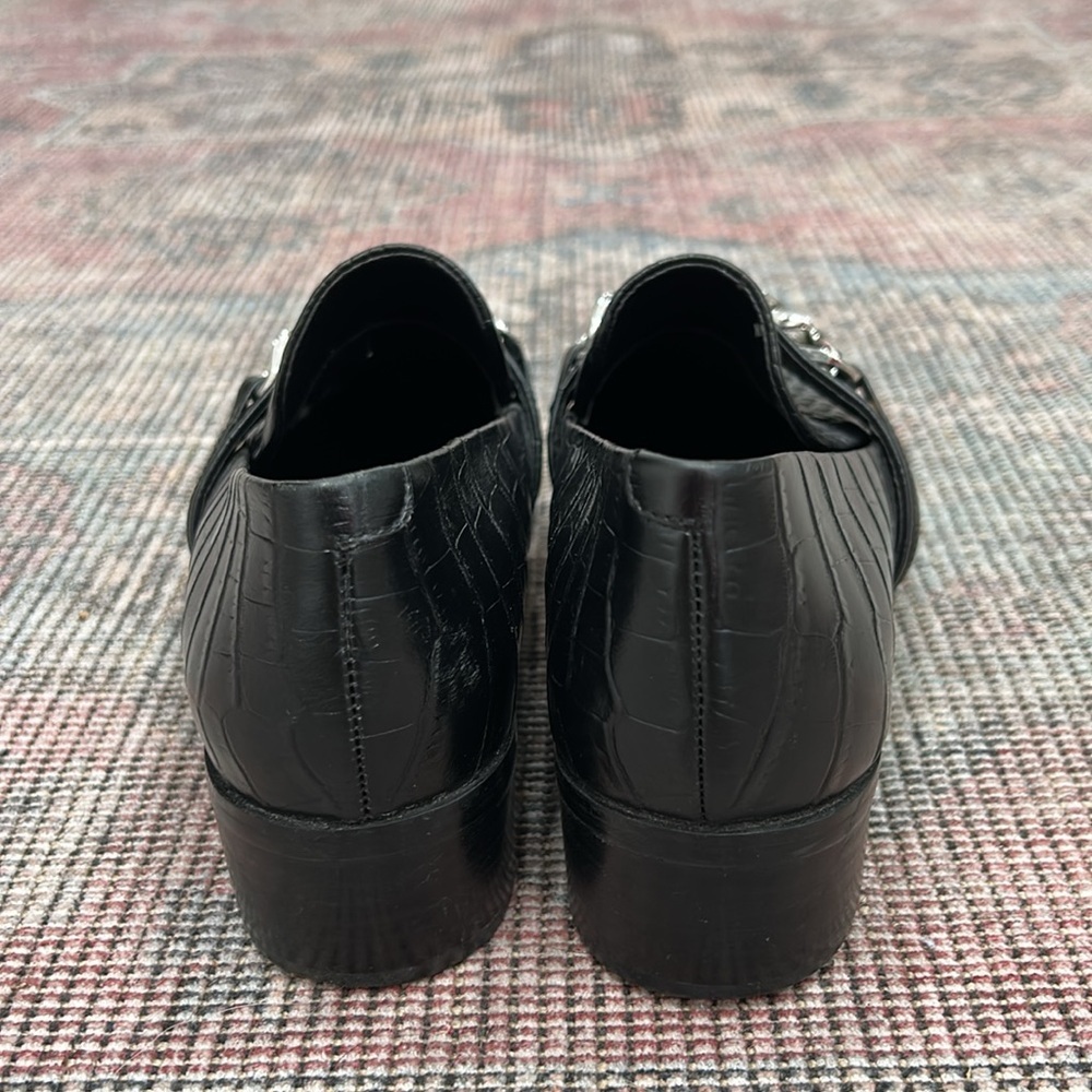 Tony Bianco Molly croc embossed chain loafers - Picture 10 of 13